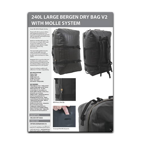 240L Bergen Dry Bag V2 Datasheet
